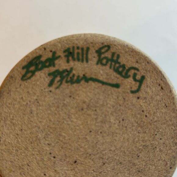 Boot Hill Pottery Pinecone Jug Vase Signed Country Christmas Rustic Decor 6” - Picture 9 of 10